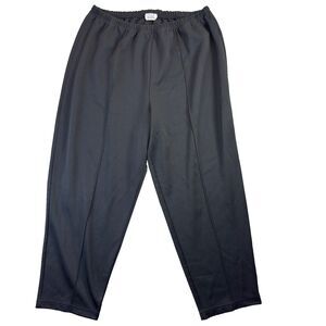 Only Necessities Pants Womens 34x28 Black Pull On Elastic Waist Comfort Office